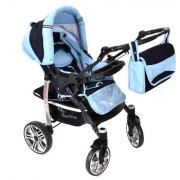 Baby-Sportive-Sistema-de-viaje-3-en-1-silla-de-paseo-carrito-con-capazo-y-silla-de-coche-RUEDAS-GIRATORIAS-y-accesorios-color-negro-azul-celeste-0-2